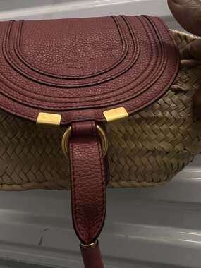 Marcie flap tote Chloé Pink in Wicker - 34523661